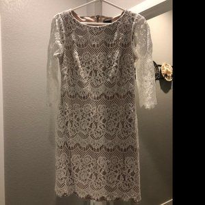 Jessica Howard Women's Lace Shift Dress - white, 6